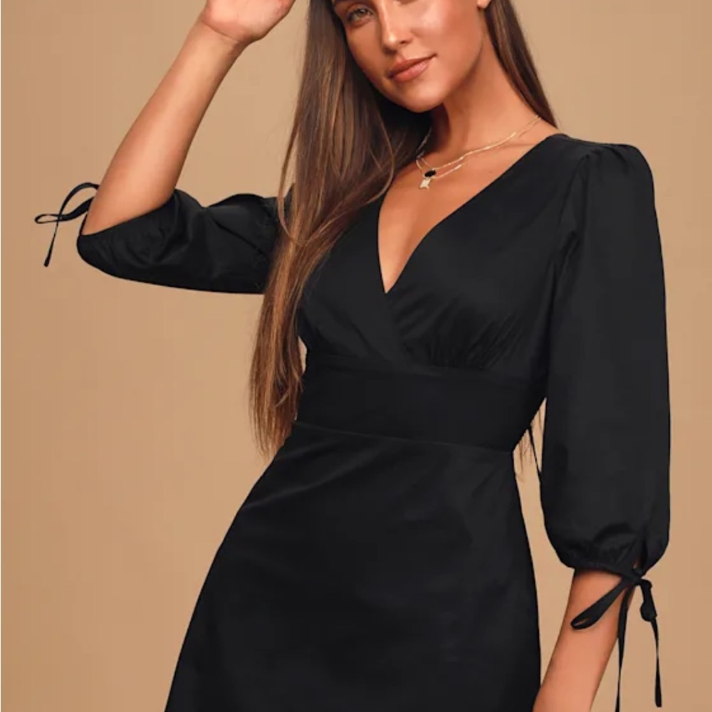 Lulu's Dream About Me Black Backless Mini Dress